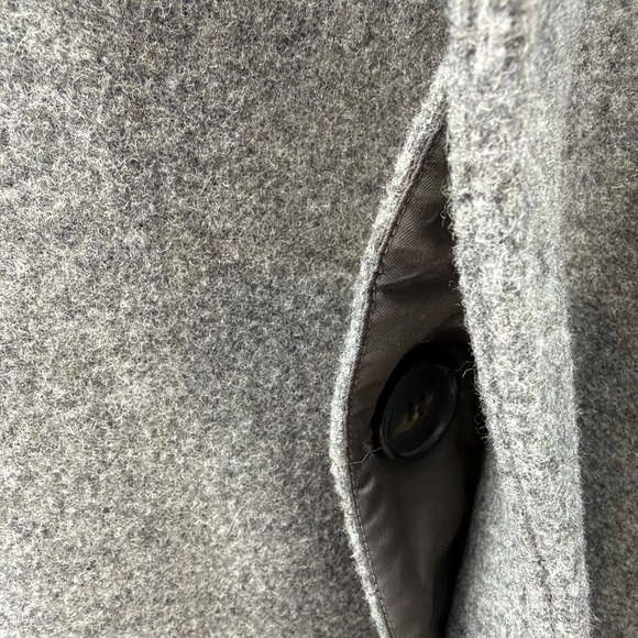 Dunst Unisex Mac Coat XL Charcoal Gray Wool Blend Pockets Belted Classic Winter - Picture 8 of 16